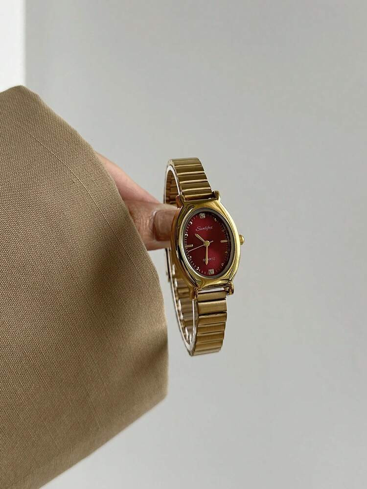 1pc Gold Bamboo Knot Strap, Fashion Women's Quartz Watch, Gold Color, Suitable For Daily Wear, Retro Style, Couple Watch, Best Gift Choice | SHEIN