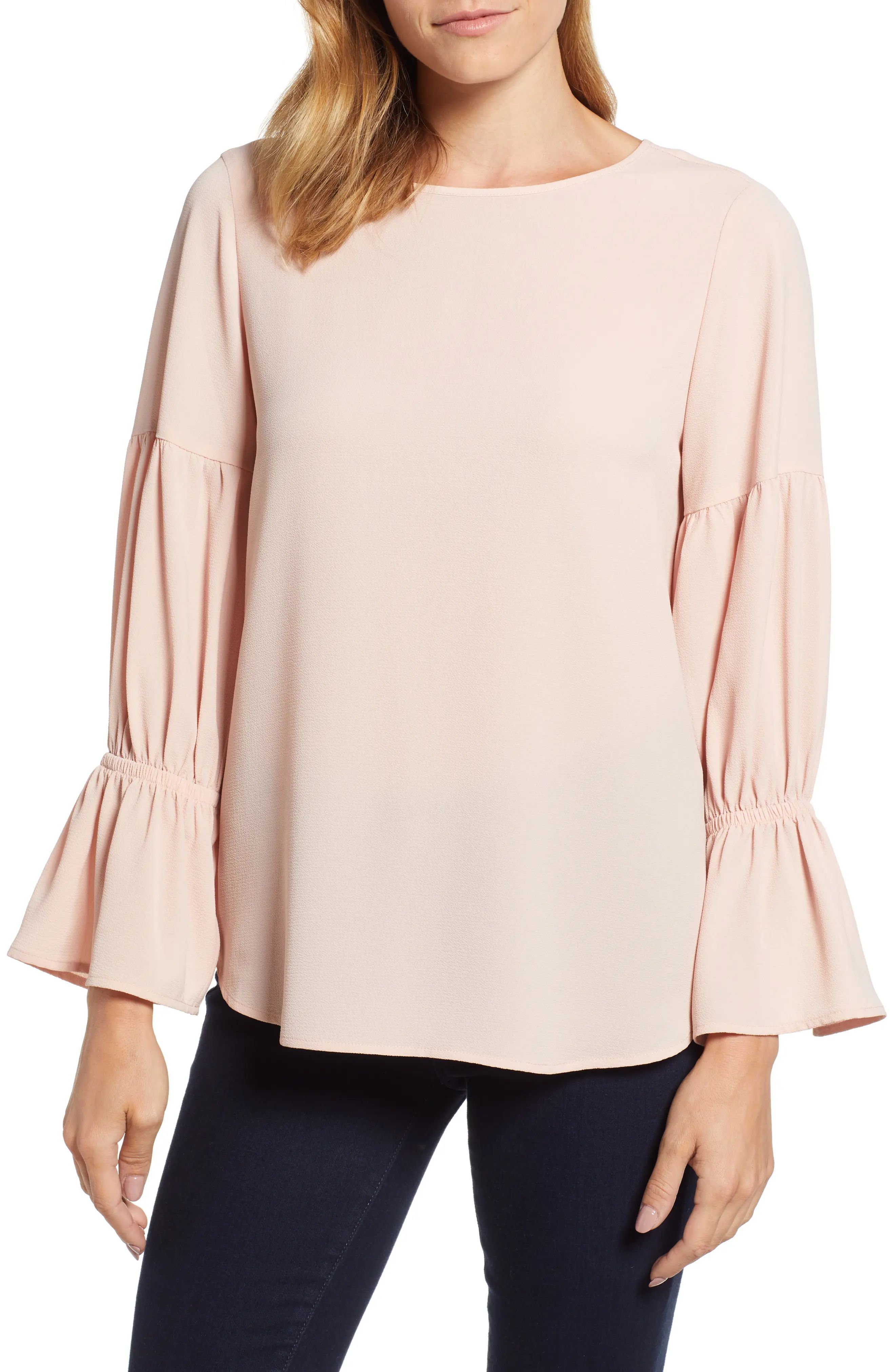 Women's Chaus Smocked Sleeve Blouse | Nordstrom