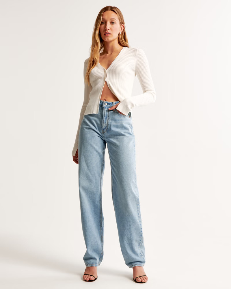 High Rise Taper Jean | Abercrombie & Fitch (US)