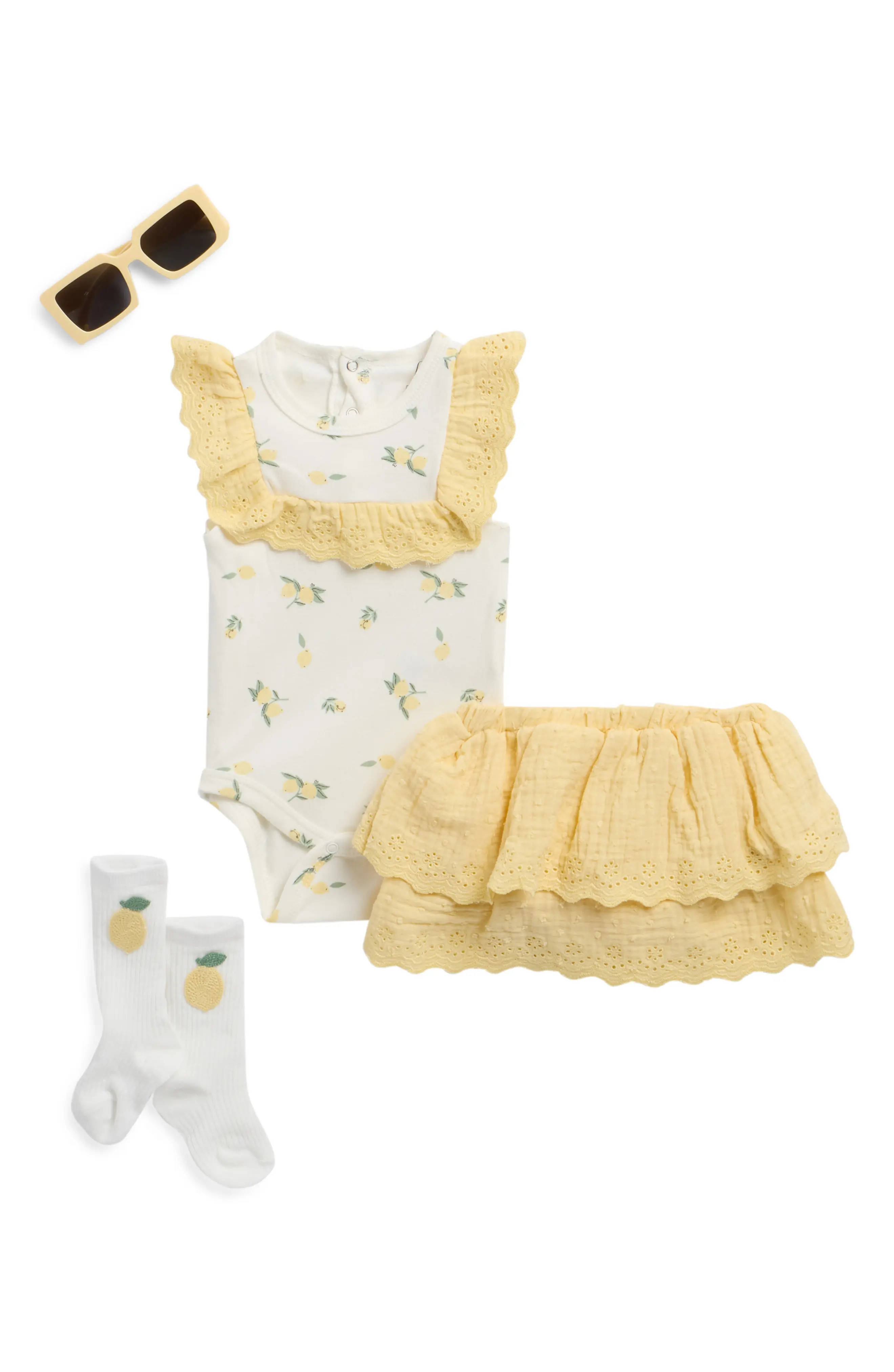 Kids' 4-Piece Bodysuit, Skirt, Sunglasses & Socks Set (Women) | Nordstromrack | Nordstrom Rack