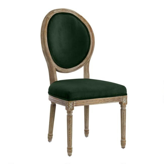 Round Back Paige Upholstered Dining Chair Set of 2 | World Market