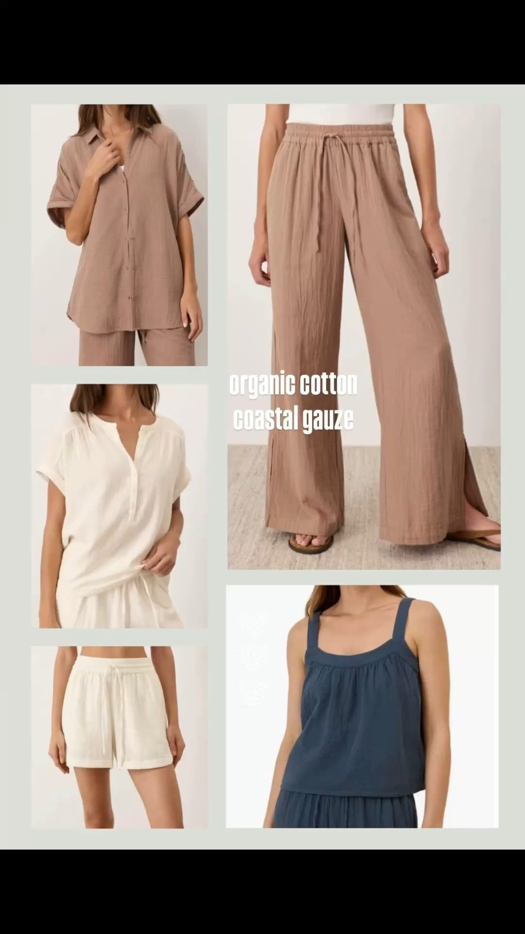 Organic cotton coastal gauze for Summer. Breezy gauze pieces. 
Ordered size XS. 

#LTKOver40 #LTKootd #LTKSeasonal