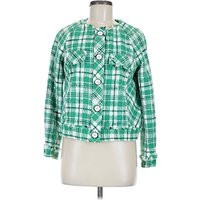 CAbi Jacket: Green Plaid Pattern Jackets & Outerwear - Size Medium | ThredUp (US)