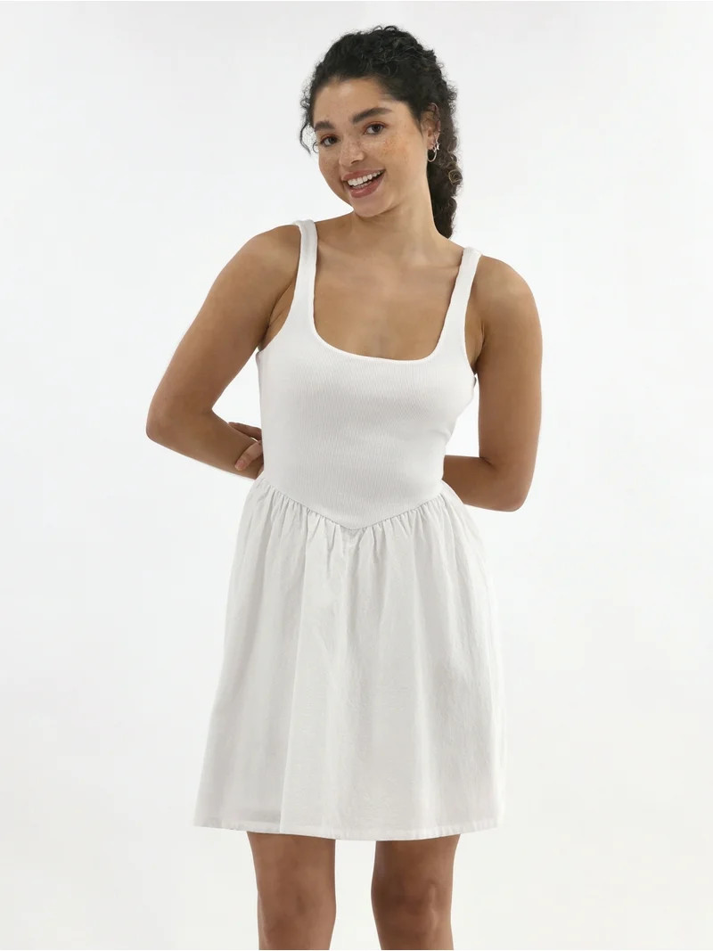 No Boundaries V Waist Mini Tank Dress, Women's | Walmart (US)