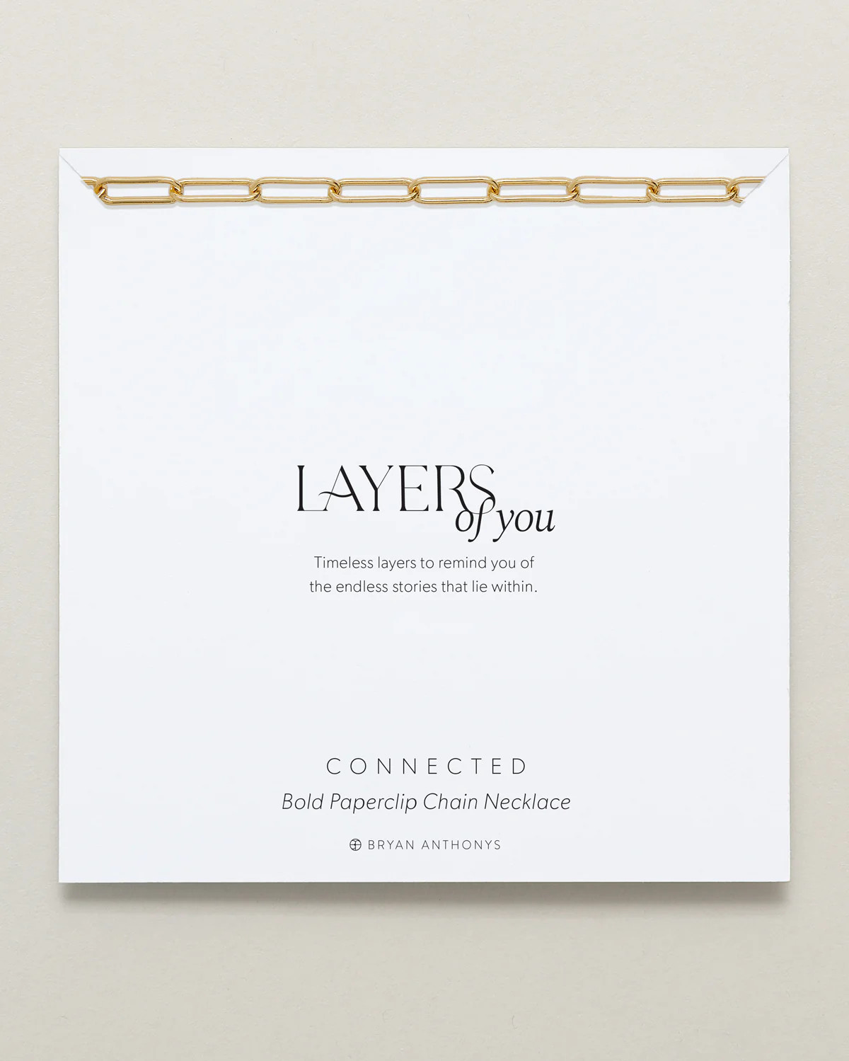 Layers of You | Connected Bold Paperclip Chain Necklace | Bryan Anthonys | Bryan Anthonys