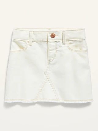 Frayed-Hem Pop-Color Jean Skirt for Toddler Girls | Old Navy (US)