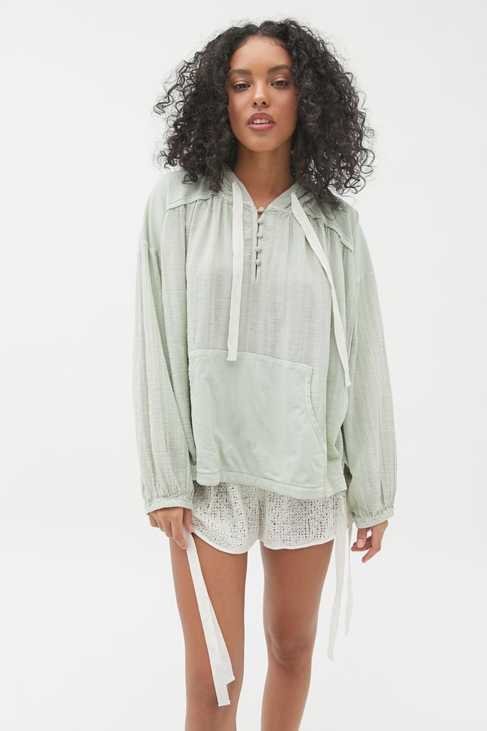 Out From Under Helena Gauze Hooded Top | Urban Outfitters (US and RoW)