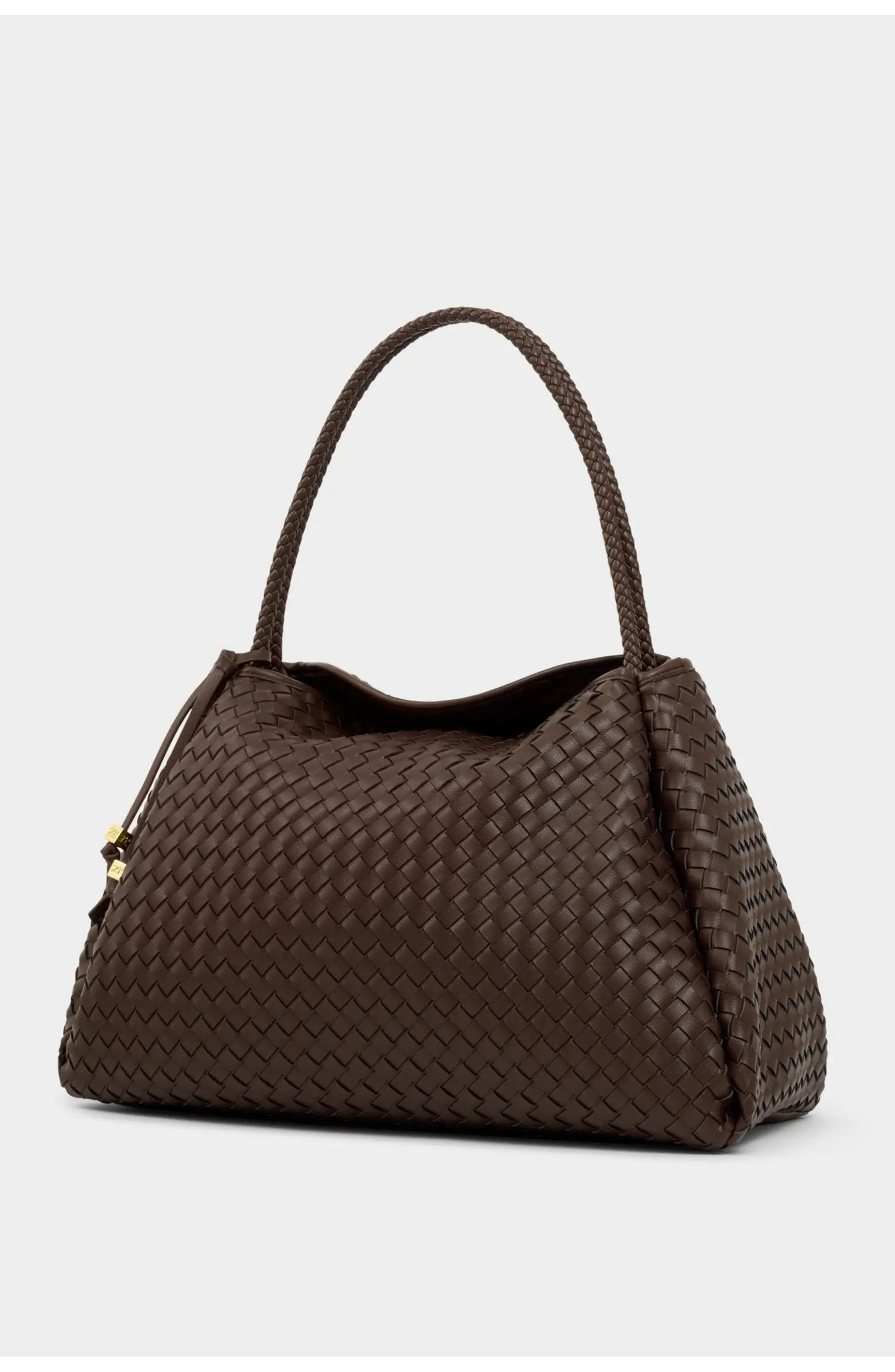 Nova Hand Woven Large Shoulder Bag in Chocolate | Nordstrom