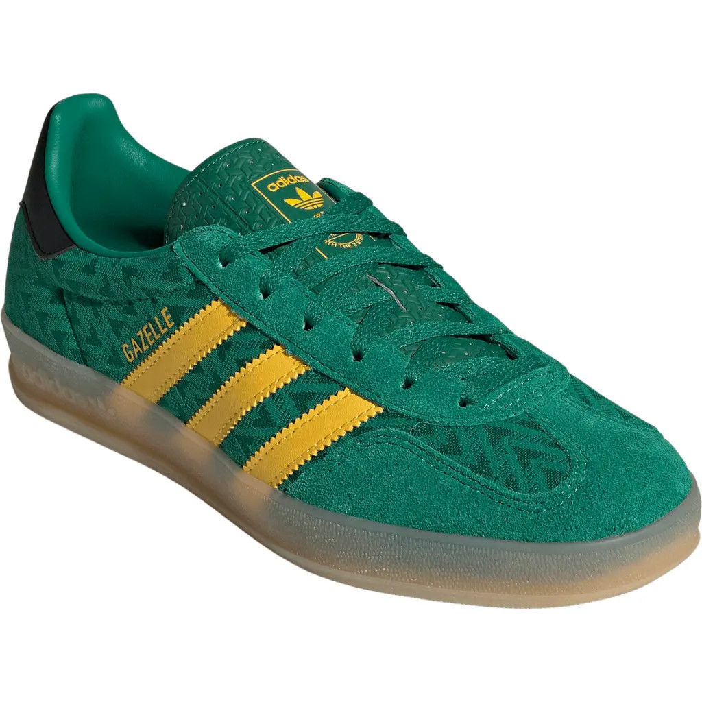 adidas Gazelle Indoor Sneaker in Bold Green/eqt Yellow/Gum 3 at Nordstrom, Size 8.5 | Nordstrom