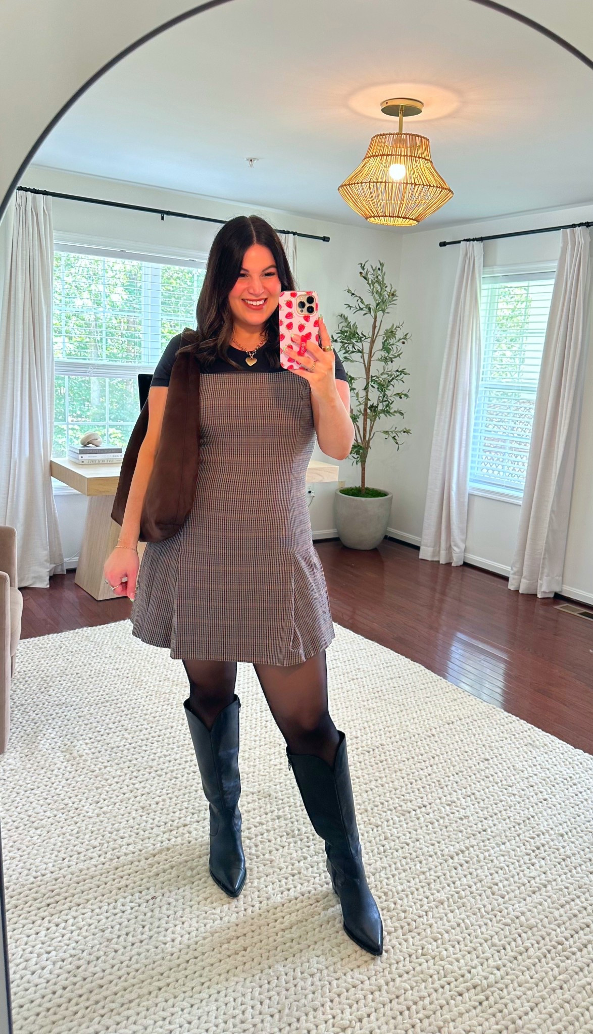 Midsize pre fall outfit! I shared this dress the other day in my Gap try on + it’s just soo good I felt like it needed to be styled! I love dresses like this because they really can be worn so many different ways! I choose to style it with a short sleeve bodysuit (but would look great with a long sleeve top too), tights, + some wide calf boots!

Sizes : 
Black bodysuit : xl
Tights : xl 
Dress : large tall 
Boots : 10 wide calf *linked exact boots but only seeing suede mine are faux leather 

Fall outfit, fall style, fall fashion, fall dress, midsize dress, gap, gap dress, midsize 



#LTKMidsize #LTKStyleTip #LTKSeasonal