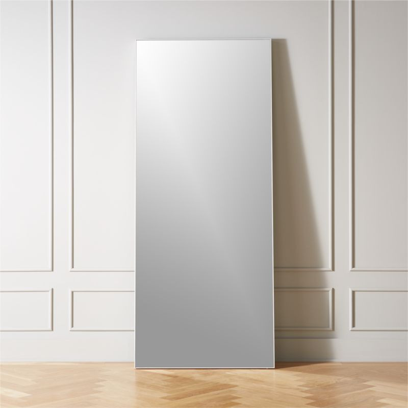 Infinity White Floor Mirror 32"x76" + Reviews | CB2 | CB2