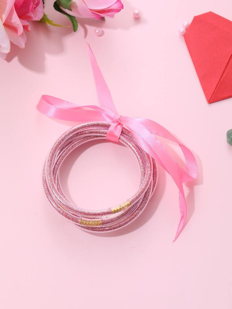 5pcs Glitter Decor Bangle | SHEIN
