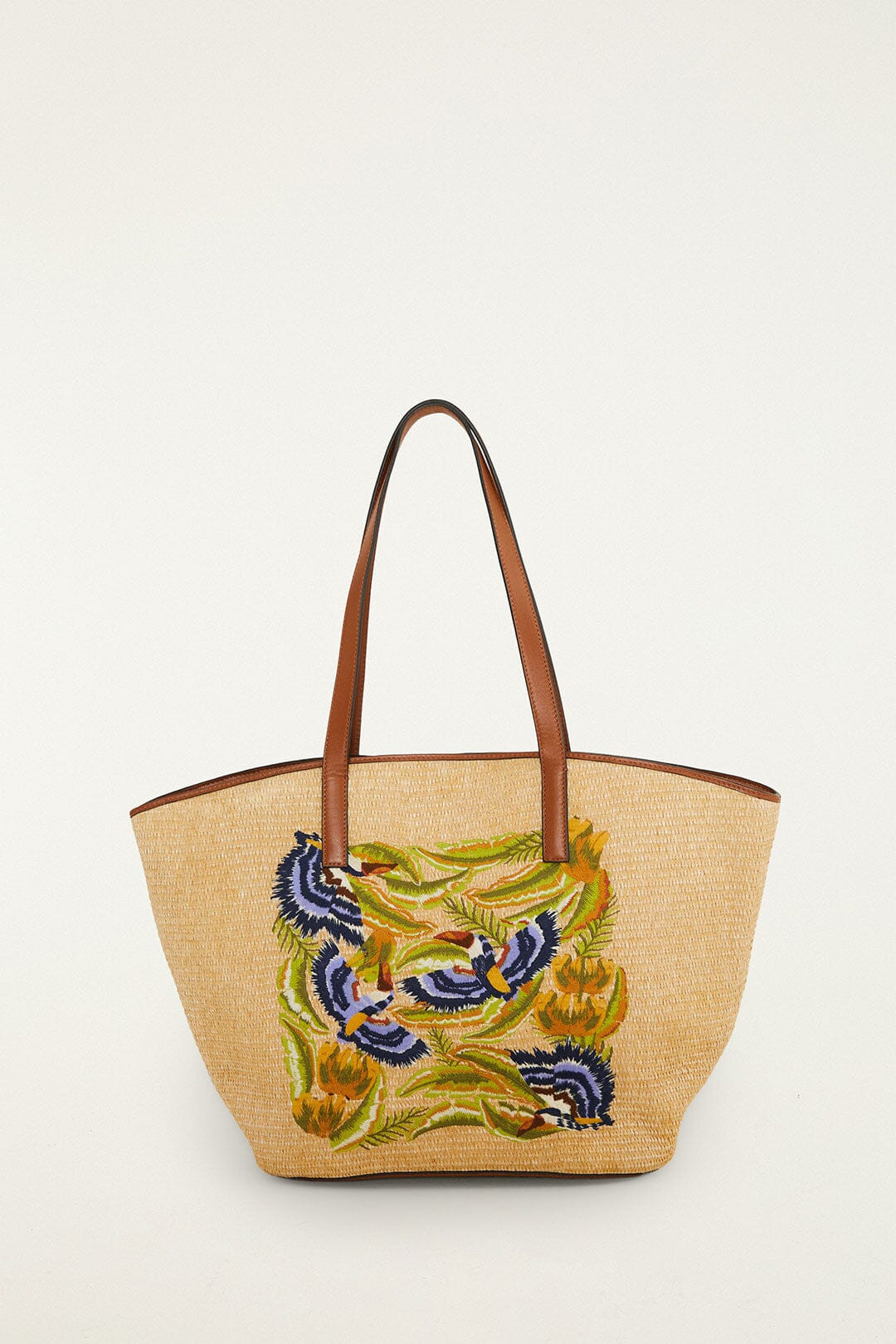 Raffia Basket Tote Bag Large | FARM Rio | FarmRio (US)