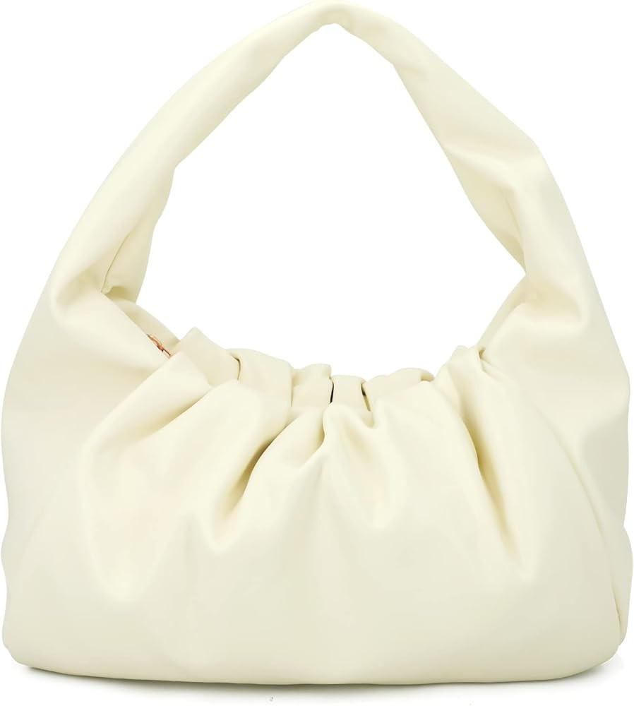 Mini Hobo Tote Bags for Women Soft Leather Clutch Purses for Women Cloud-Shaped Top Handle Bags | Amazon (US)