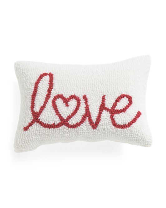 8x12 Love Heart Hook Pillow | TJ Maxx