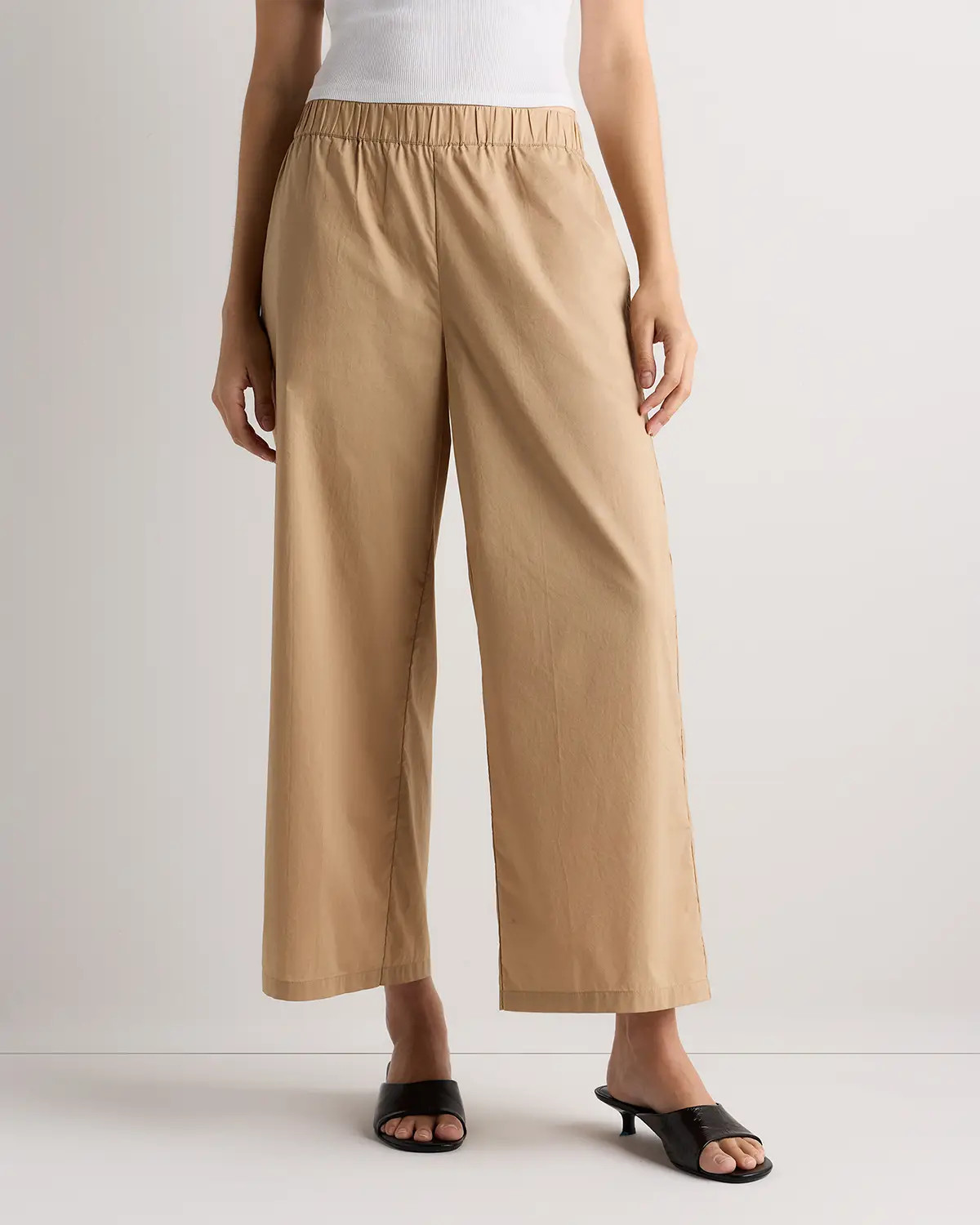 100% Organic Lightweight Poplin Wide Leg Pants | Quince