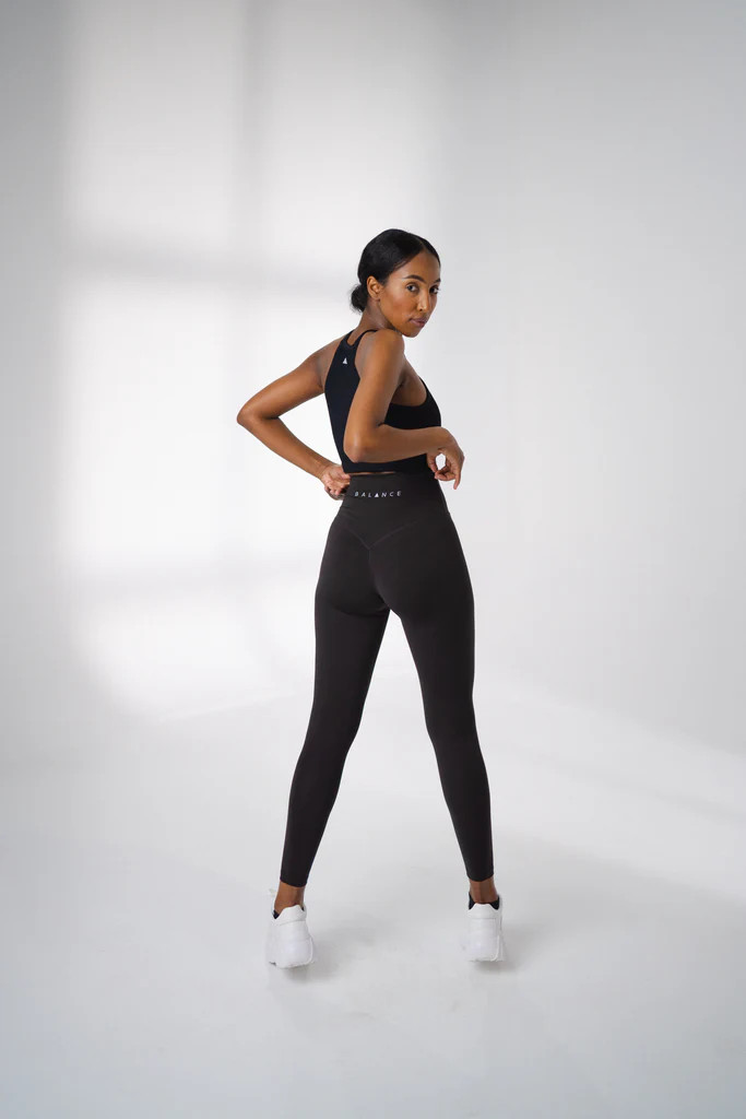 The Tenacity Pant - Midnight - Silver Logo | Balance Athletica