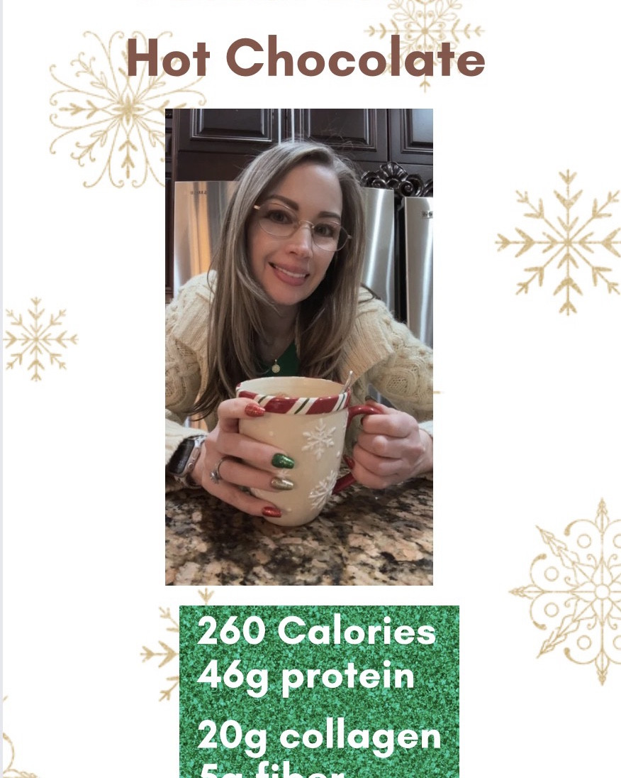 This is one of my favorite winter treats. Not only is it delicious, it’s nutritious.
Do not make this recipe with whey protein, it will curdle. Ask me how I know 😂 This hot version is a great alternative to a cold protein shake. Replace a meal or enjoy as an alternative to traditional hot chocolate.

Recipe
1 scoop Further Food Chocolate Collagen 
1 scoop PEScience Vegan Chocolate Bliss Protein Powder 
2 Tablespoons PBFit

Add all ingredients to a large mug and stir the dry ingredients until combined.
Add a 12 ounces of hot water, stir well.
Let it sit for a few minutes, go back and stir again until lumps are gone, and all is dissolved. Enjoy! 
#wellness #hotchocolate #healthier #collagen

#LTKGiftGuide #LTKfoodie #LTKselfcare