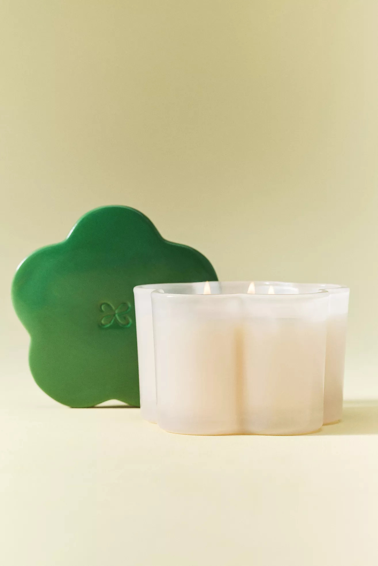 Maeve Low Wide Floral Wildflower Bouquet Glass Candle | Anthropologie (US)