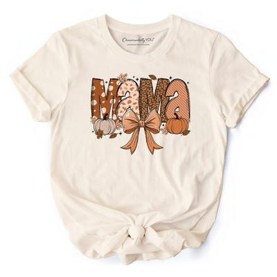 Mama Coquette Autumn T-Shirt, Cozy Fall Pumpkins for Mothers Natural S | Target