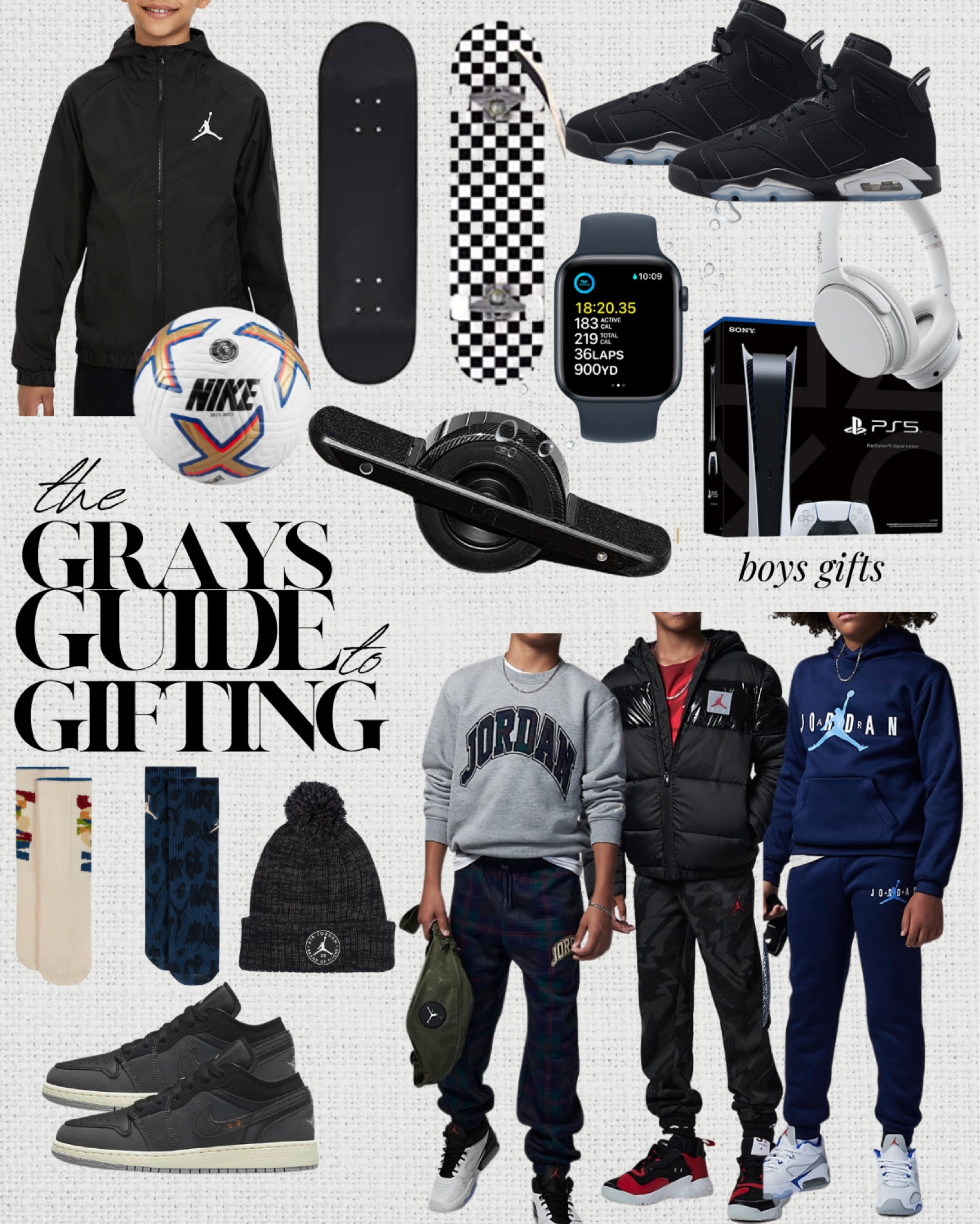 Boys gifts, Nike, one wheel, skateboard, play station 5, Apple Watch, Jordan’s 

#LTKkids #LTKGiftGuide #LTKfamily