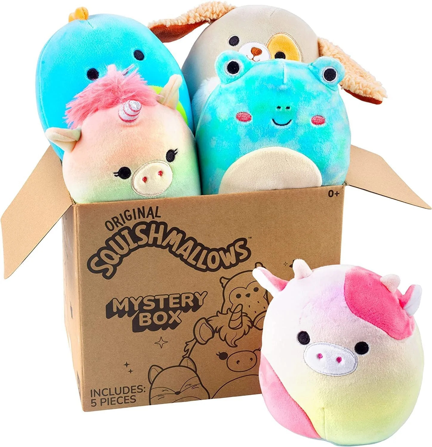 Squishmallow 5" Plush Mystery Box, 5-Pack - Assorted Set of Various Styles - Official Kellytoy - ... | Walmart (US)