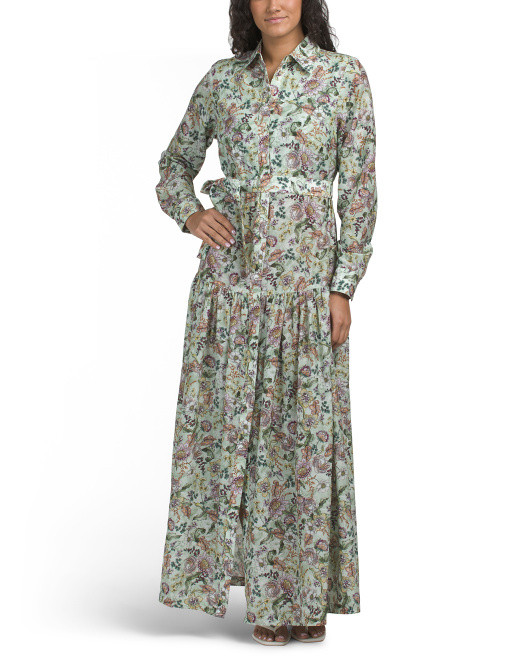 Long Sleeve Lotus Maxi Dress | TJ Maxx