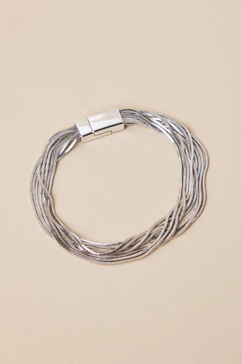 Effortless Connections Silver Layered Chain Bracelet | Lulus