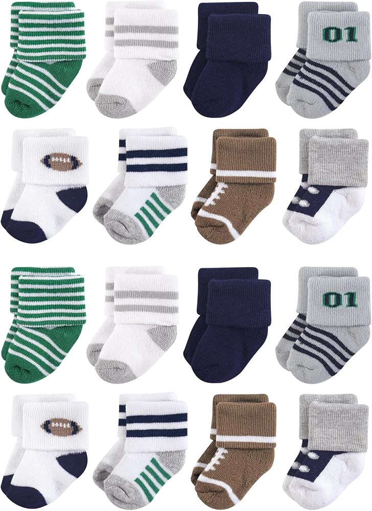 Little Treasure Unisex Baby Baby Cotton Rich Terry Socks 16-Pack | Amazon (US)