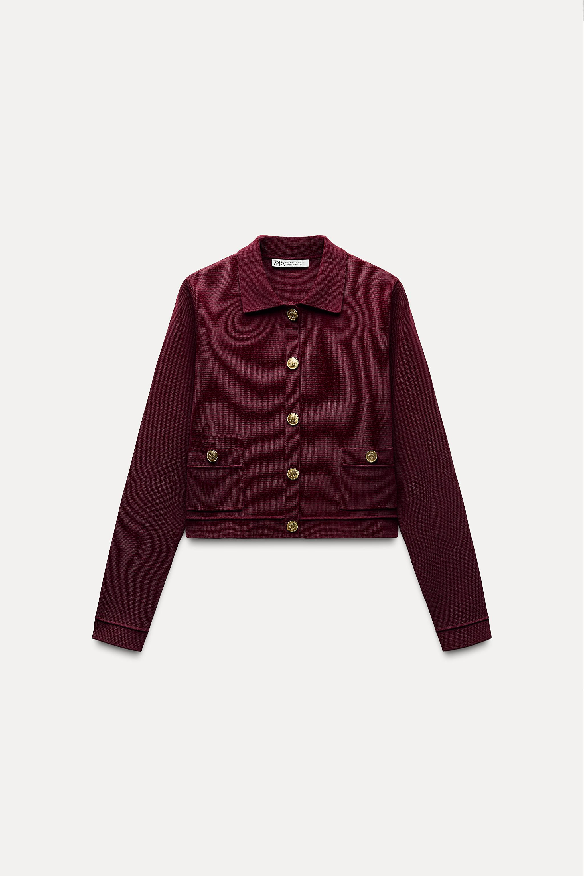 GOLDEN BUTTON KNIT CARDIGAN | Zara US