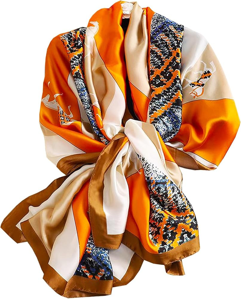 Dress Scarves Shawl Wraps Long Silky Scarf for Women Dressy Fashion Lightweight for Decorative Fo... | Amazon (US)