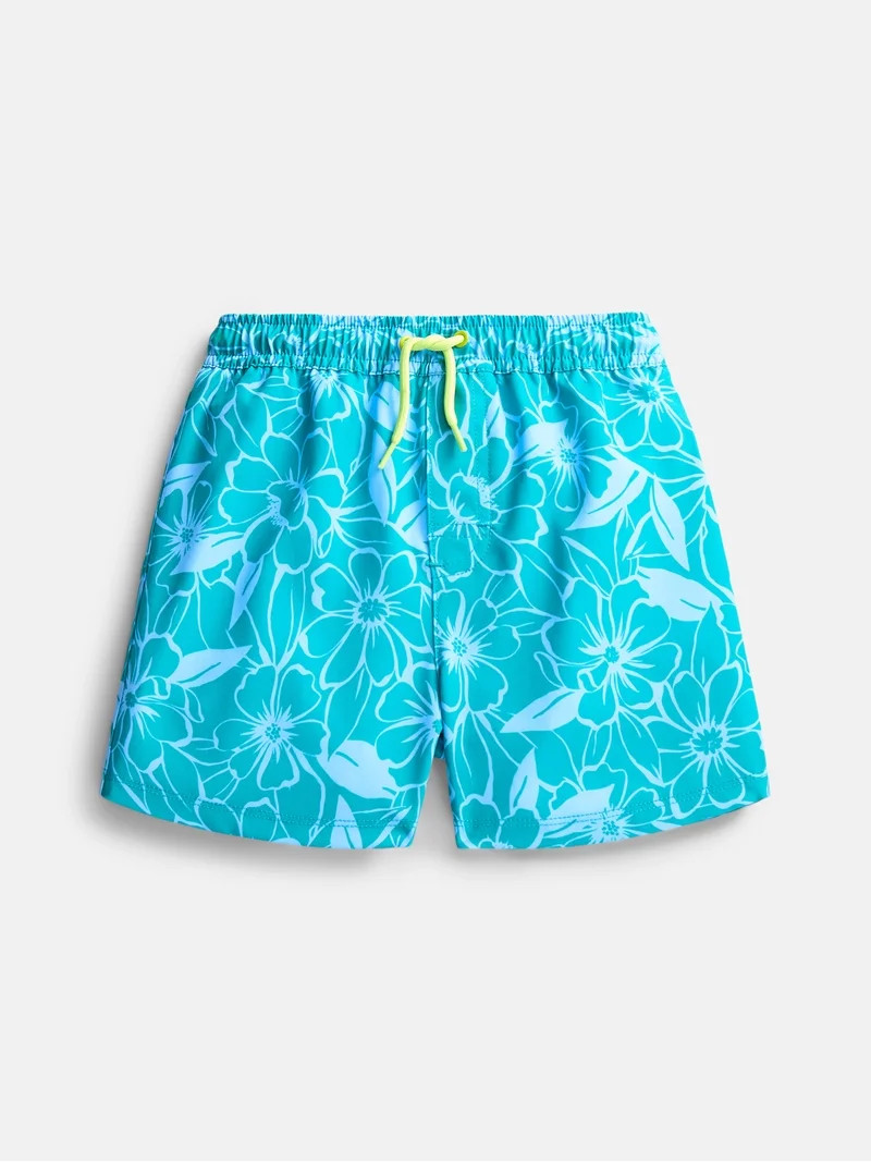 Wonder Nation Baby and Toddler Boys Printed Swim Trunks, Sizes 12M-5T | Walmart (US)