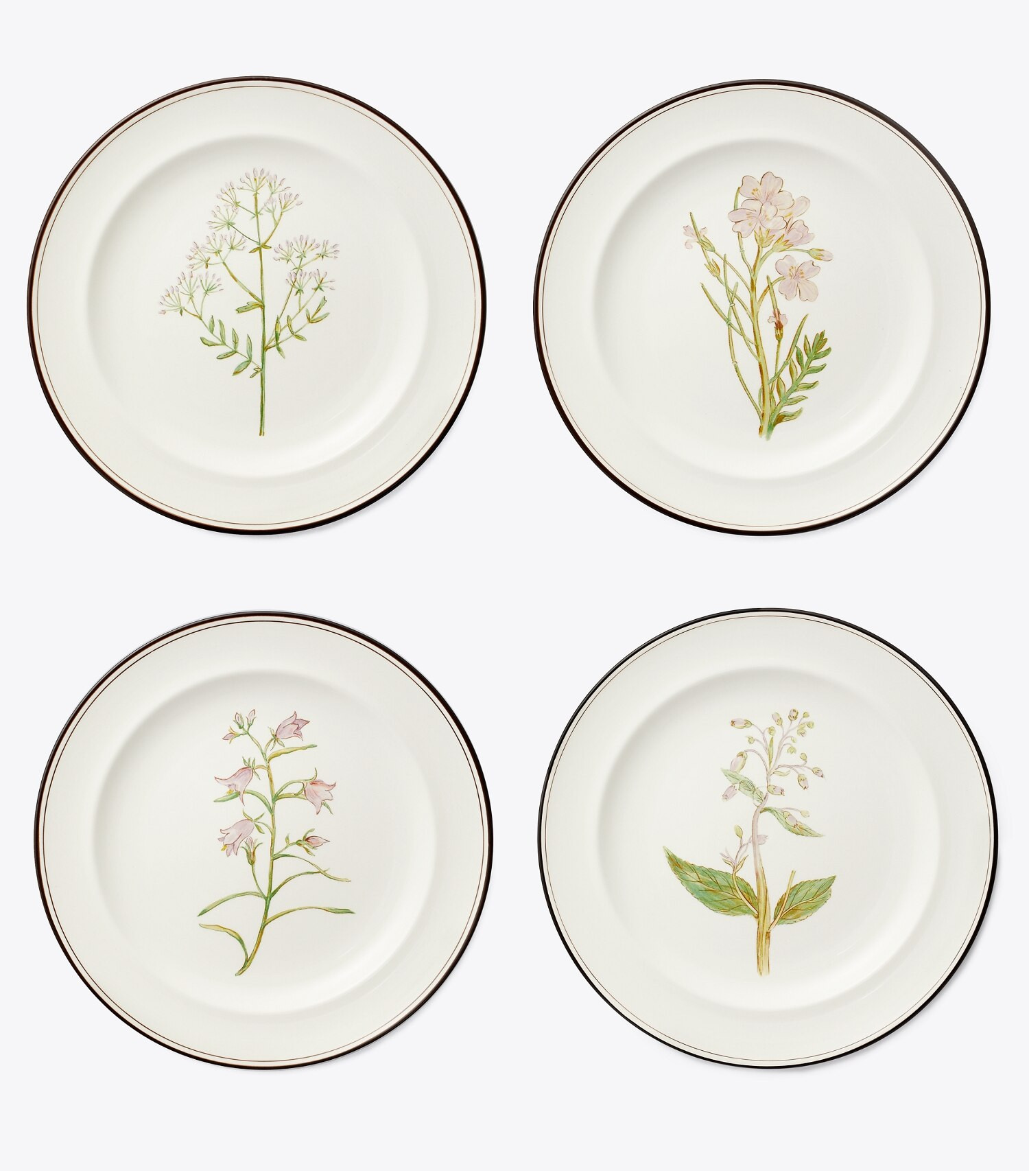 Lilac Flower Salad Plates, Set of 4: Women's Designer Tabletop & Drinkware | Tory Burch | Tory Burch (US)