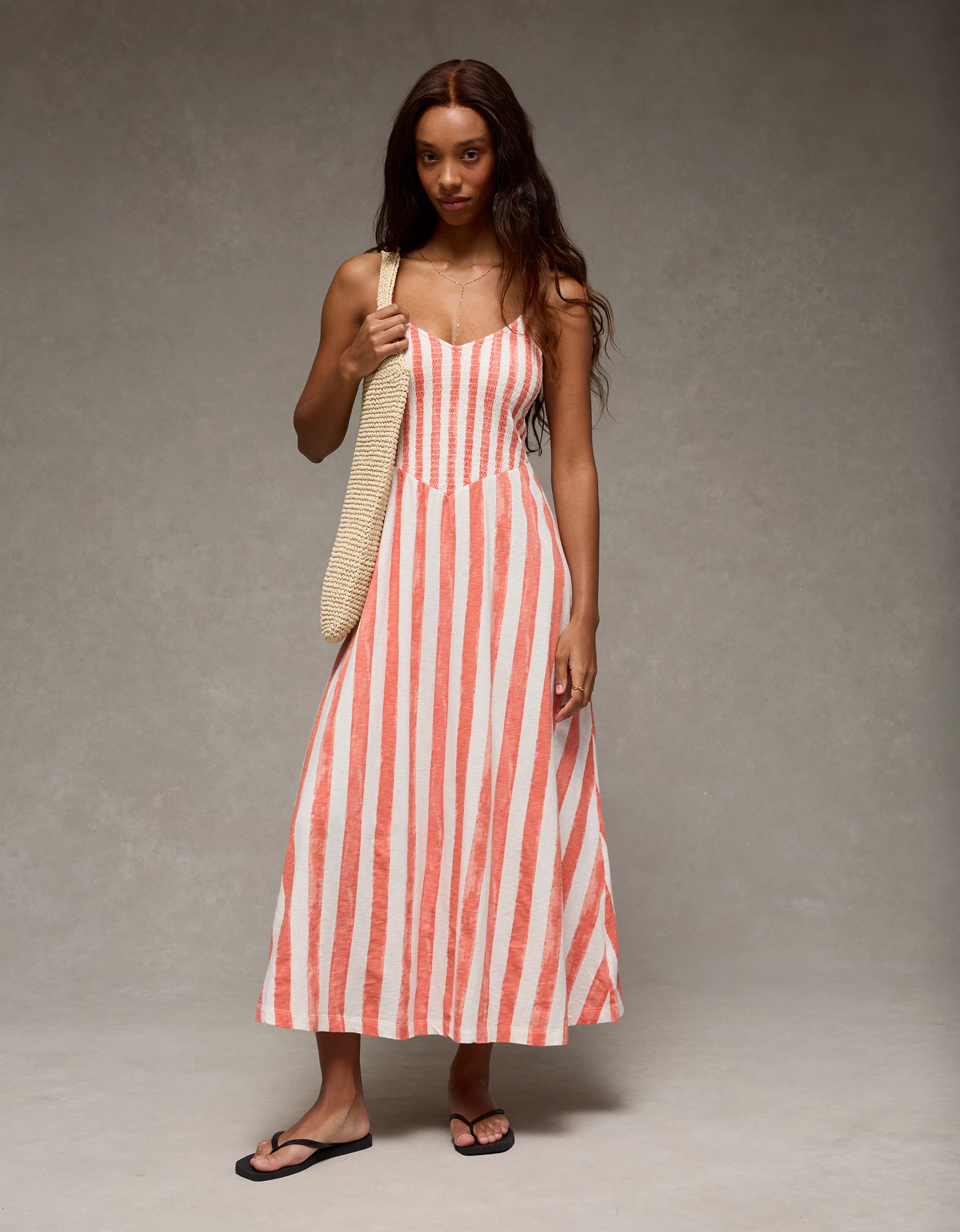 AE Sunchaser Smocked Maxi Dress | American Eagle Outfitters (US & CA)
