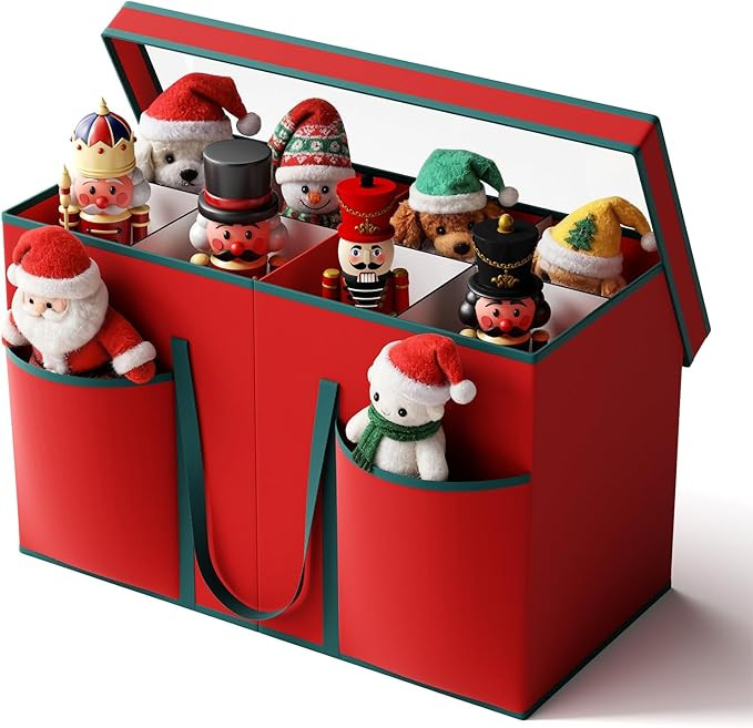 Christmas Figurine Storage Box & Nutcracker Storage Containers with Visible Lid for 15-inch Colle... | Amazon (US)