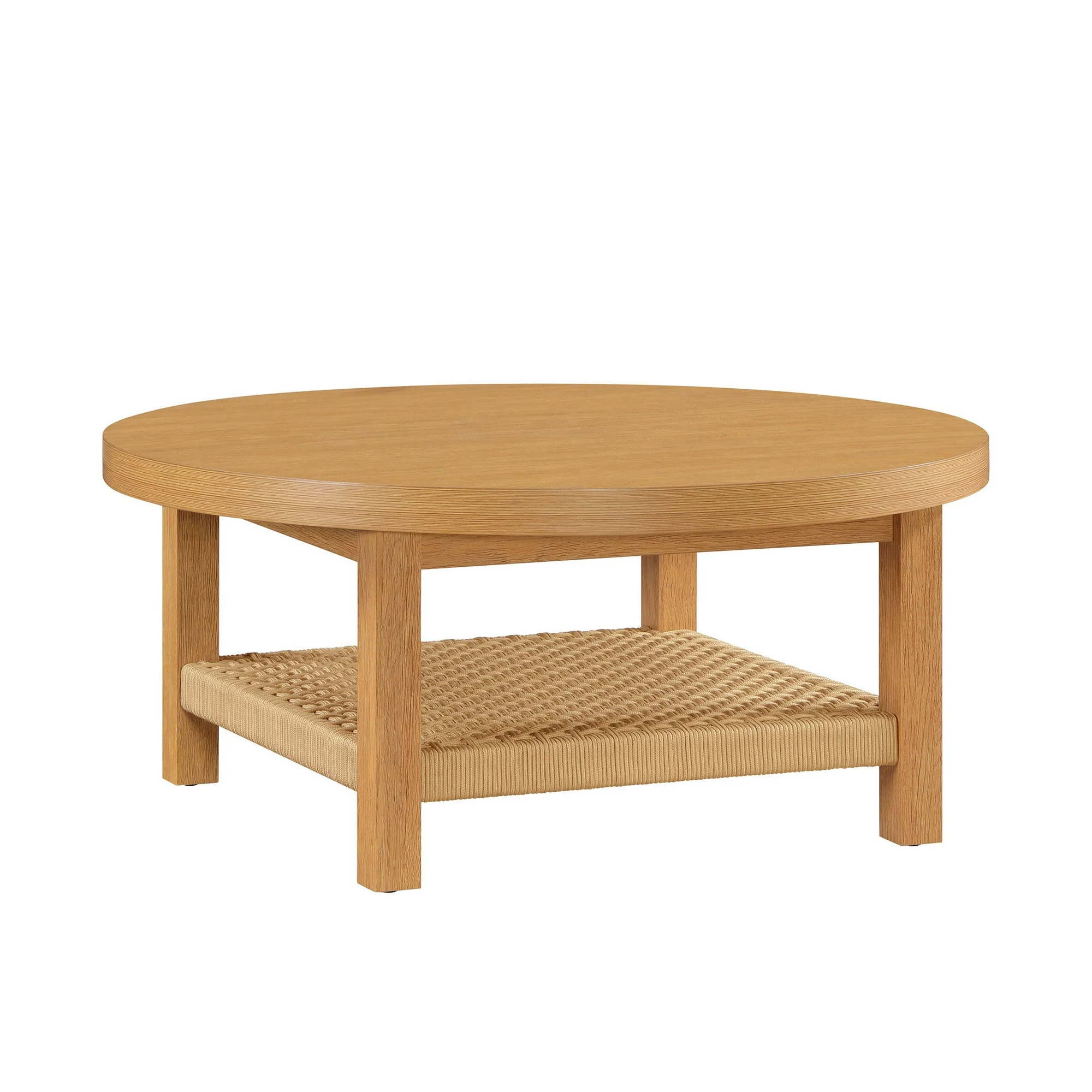 Better Homes & Gardens Woven Coastal Coffee Table, Light Honey | Walmart (US)