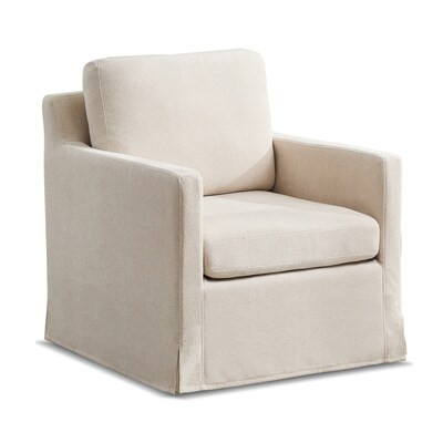 Hrinhom Modern Beige Swivel Accent Chair | Lowe's