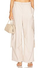 Lapointe Stretch Faux Leather Utility Pocket Pant in Ecru from Revolve.com | Revolve Clothing (Global)