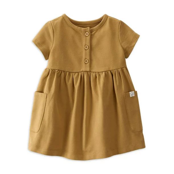 Little Planet by Carter's Baby Girl Organic Short Sleeve Dress Newborn-24 Months - Walmart.com | Walmart (US)