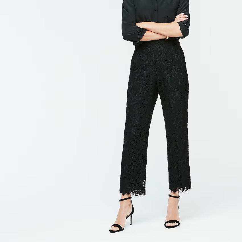 High-rise pull-on Peyton wide-leg pant in lace | J.Crew US