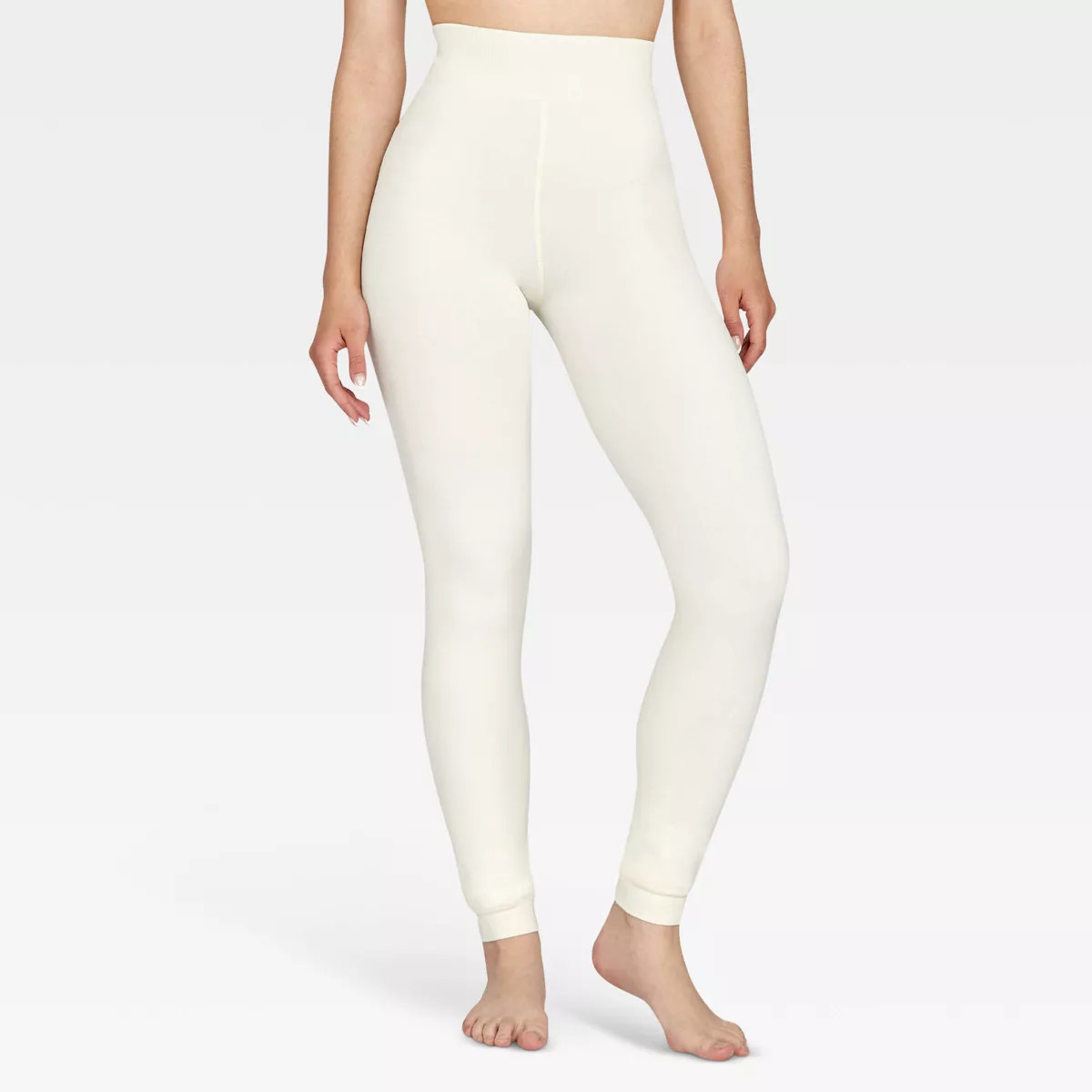 Wander by Hottotties Women's Velvet Lined Leggings - Ivory M | Target