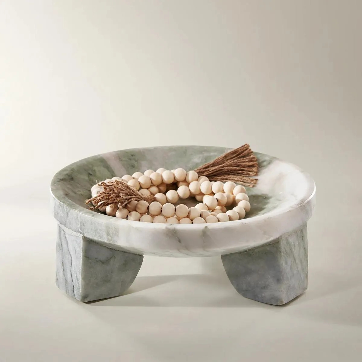 Light Green Marble Footed Bowl | Z Gallerie