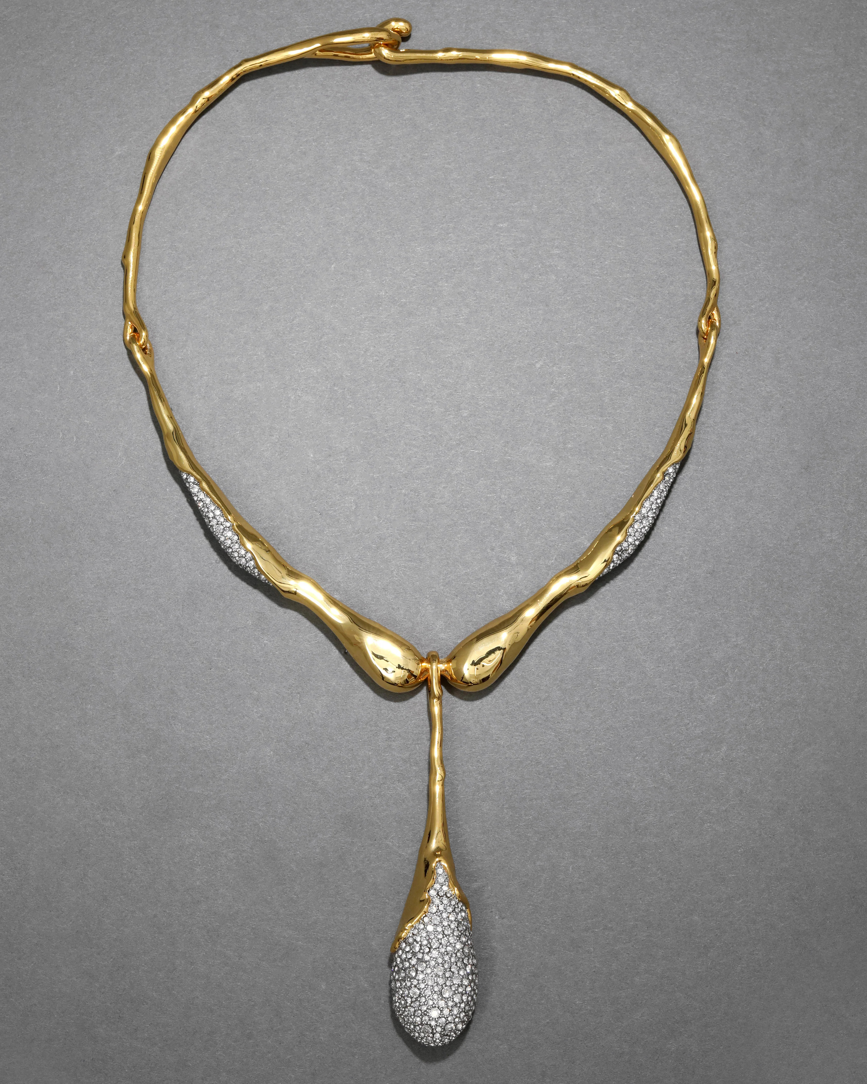 Solanales Crystal Teardrop Collar Necklace | Alexis Bittar