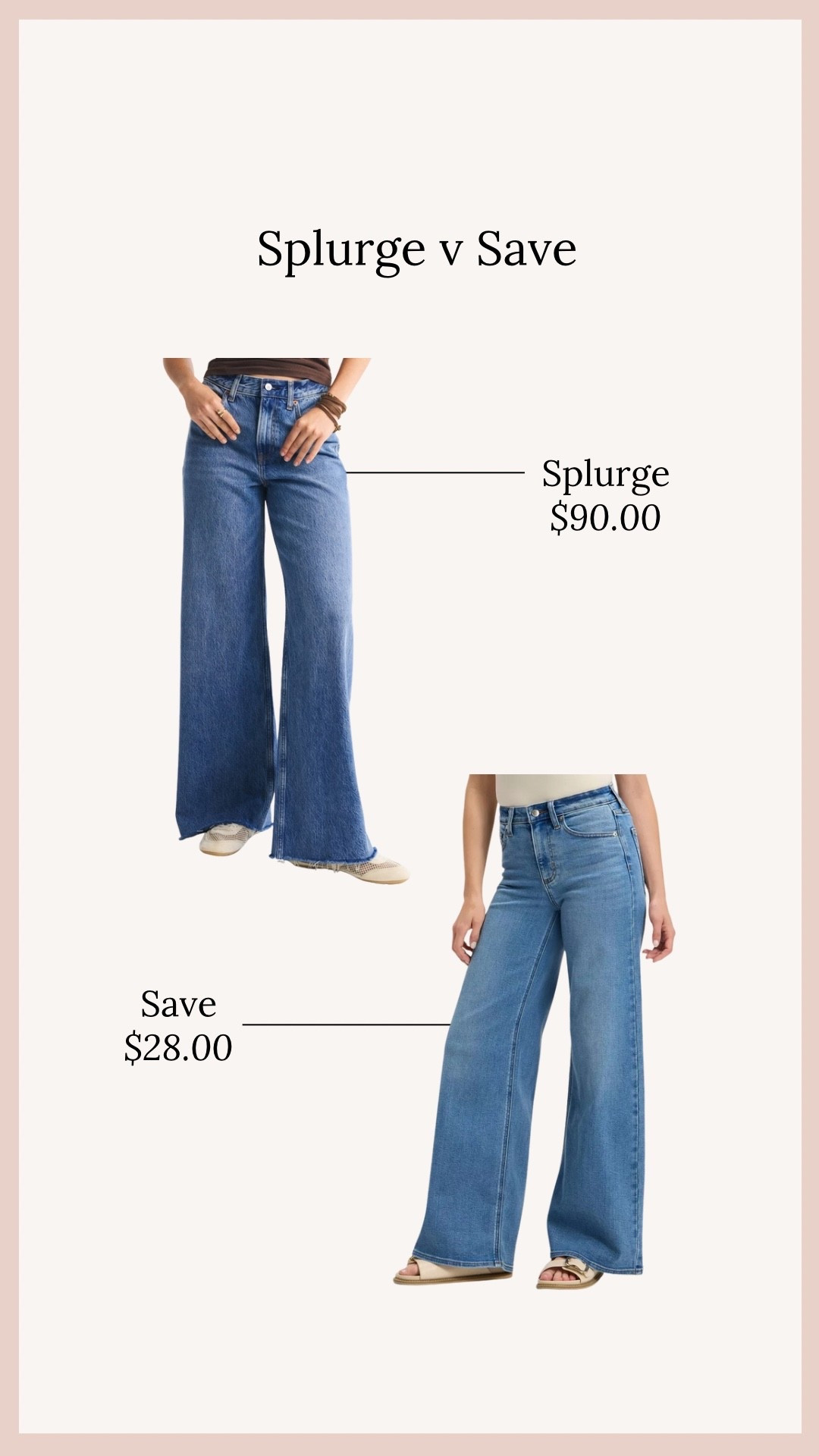 Splurge v Save | Denim | Jeans 👖 

#LTKStyleTip #LTKFindsUnder100