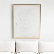 'White Block' Framed Hand-Painted Canvas Wall Art 41"x51" + Reviews | Crate & Barrel | Crate & Barrel