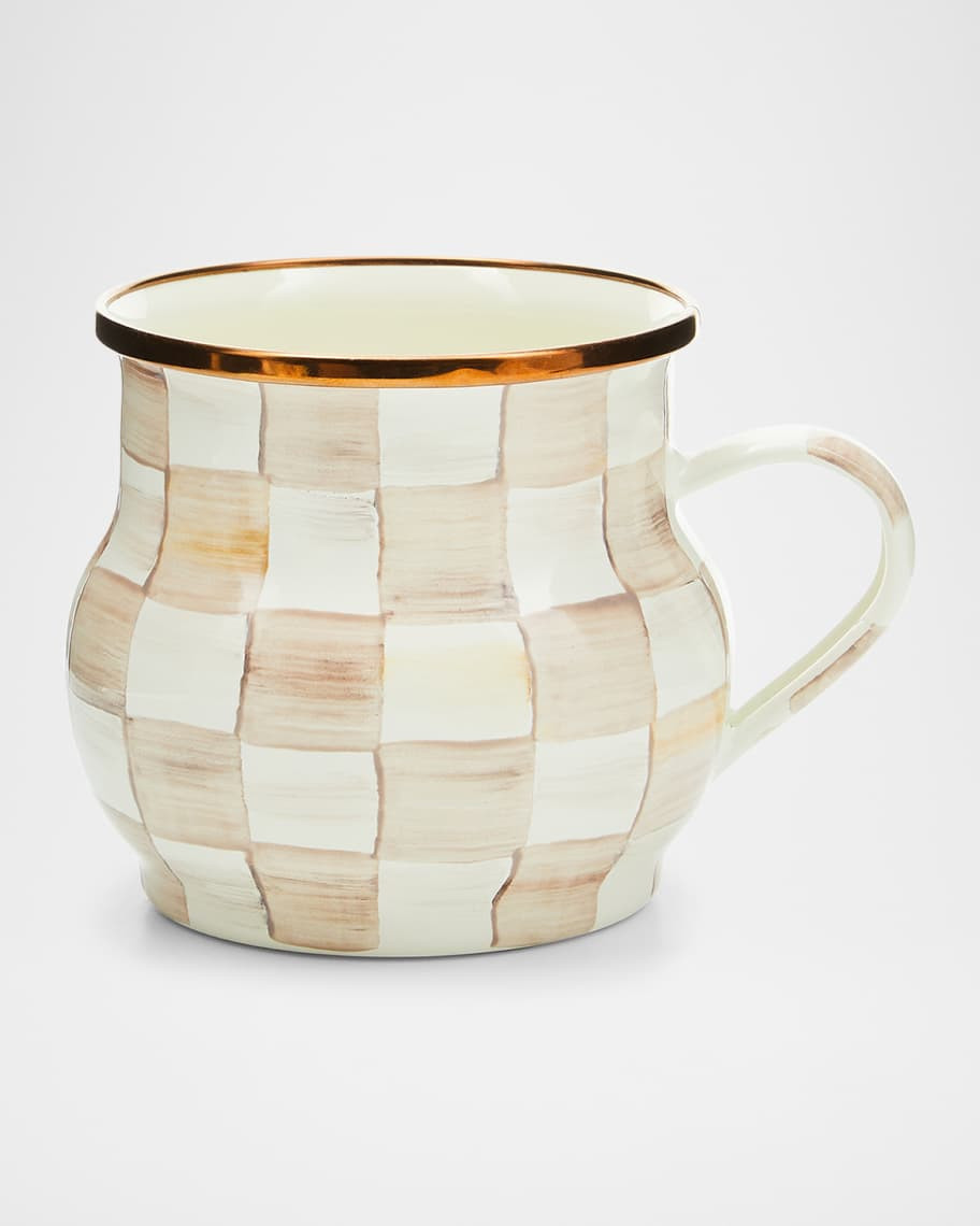 Mocha Check Mug, 10 oz. | Neiman Marcus