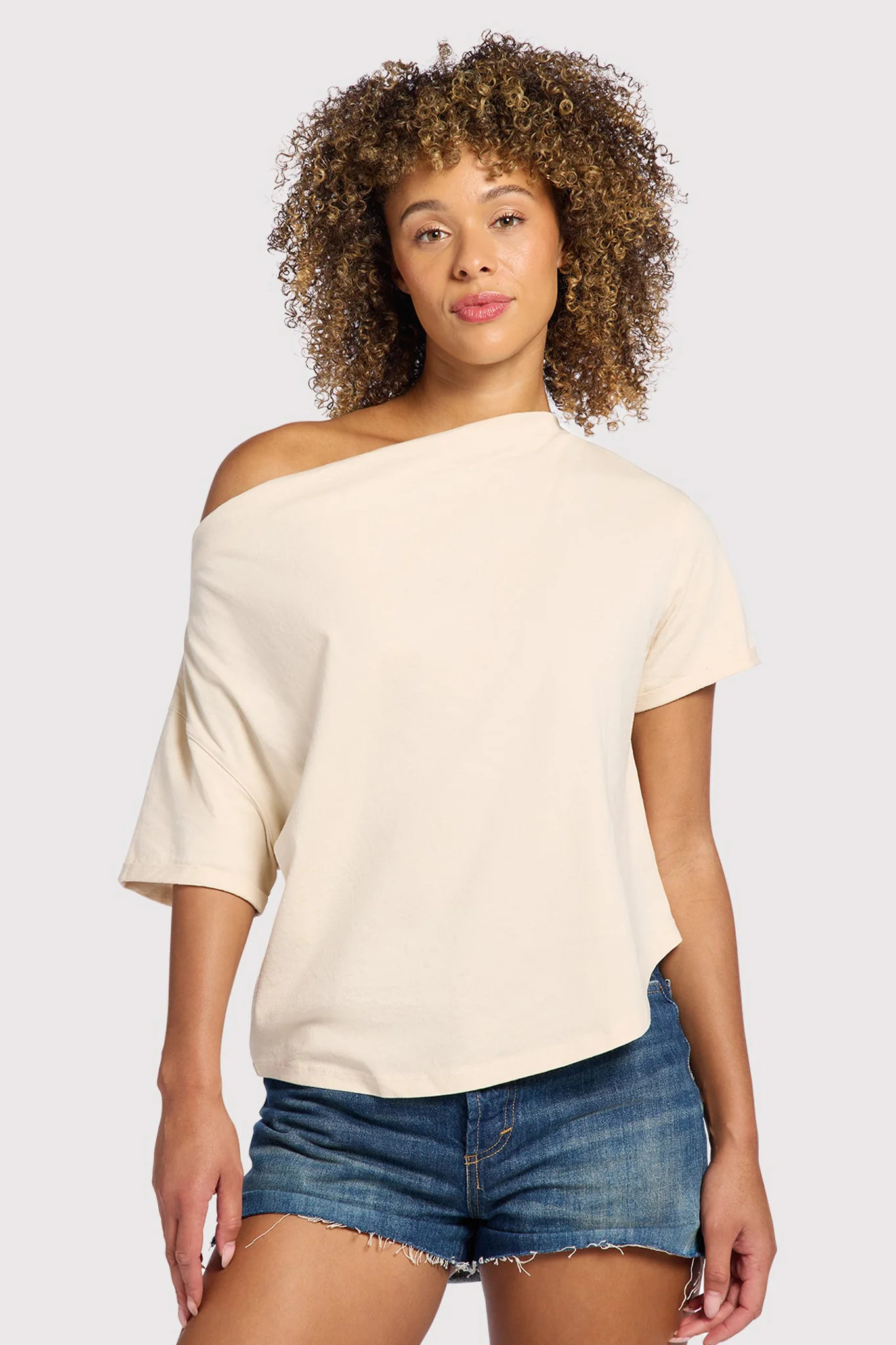 Vintage Cotton
      
    
  
  Off The Shoulder T-Shirt | nuuds