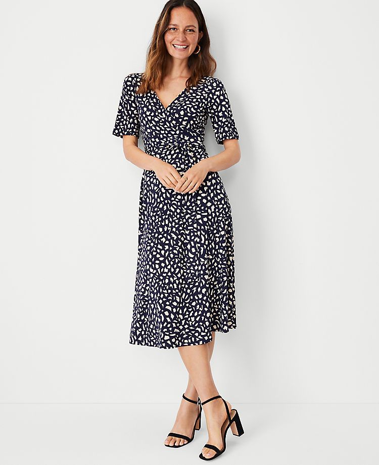 Animal Print Wrap Dress | Ann Taylor (US)