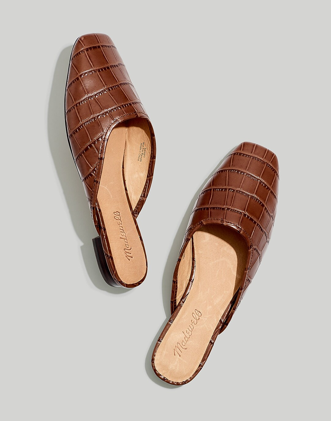 The Adelia Mule in Croc Embossed Leather | Madewell