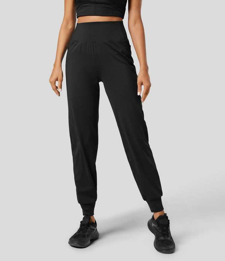 Women’s SoCinched High Waisted Tummy Control Side Pocket Quick Dry Running Joggers - Halara | HALARA